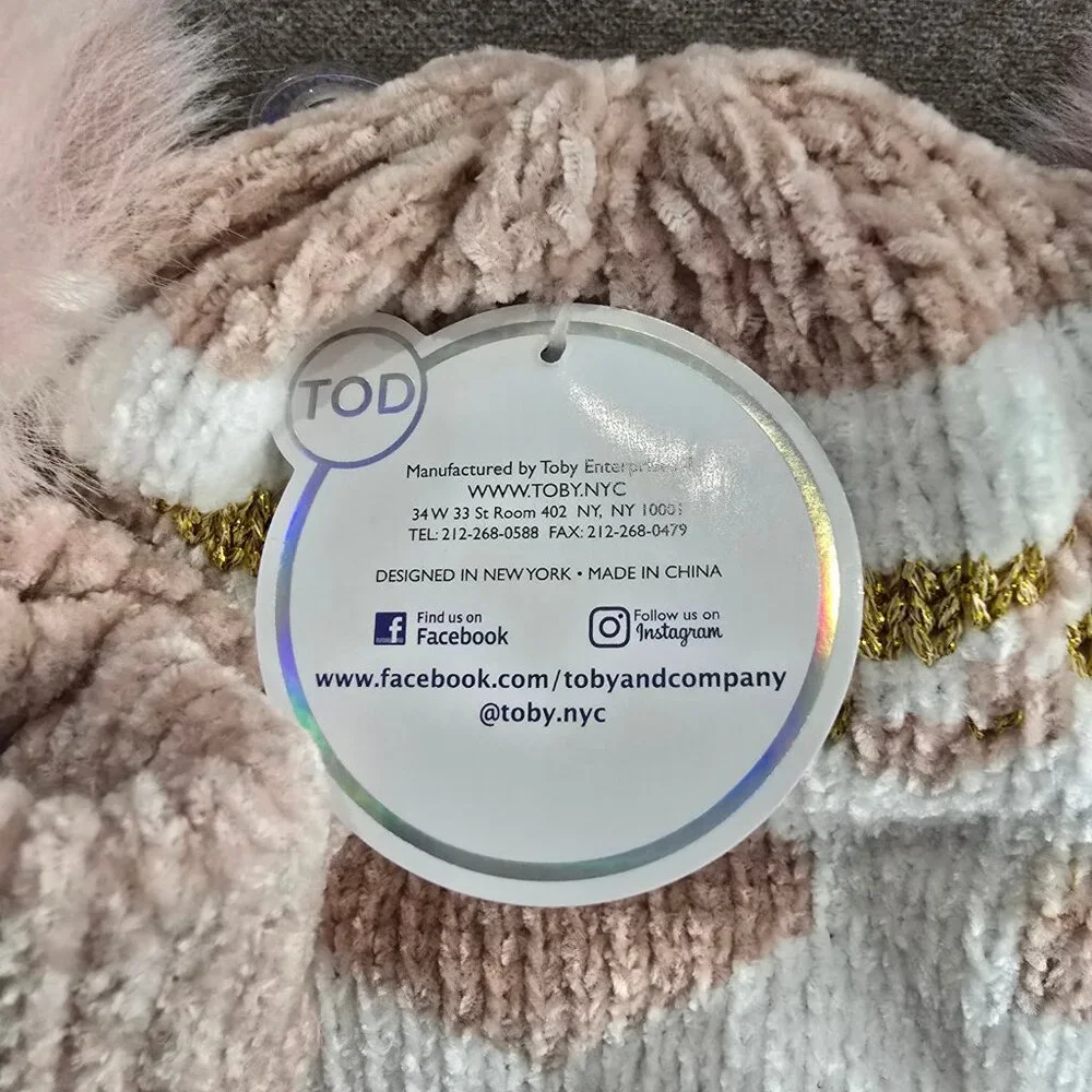 NWT Toby & Me Toddler Double Pom Hat and Mitten Set